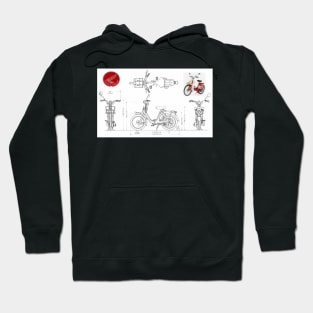 1966-68 Little Honda P50 Blueprint Hoodie